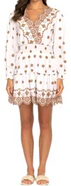 Tolani Jara Dress In Walnut/white