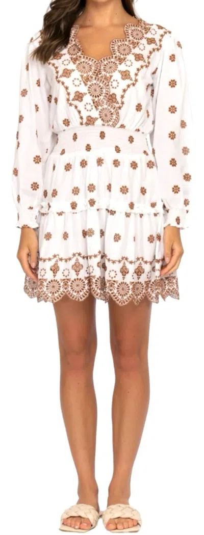 Tolani Jara Dress In Walnut/white