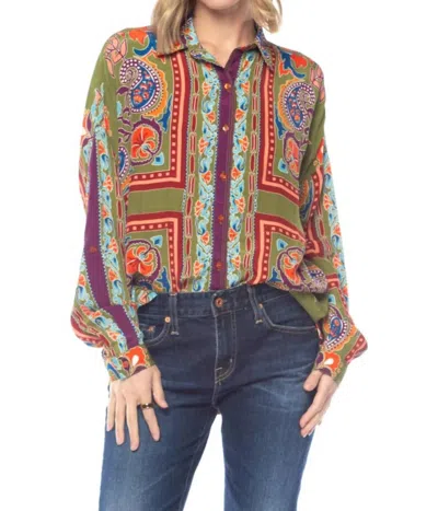Tolani Kennedy Ethereal Shirt In Green In Multi