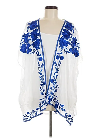 Pre-owned Tolani Kimono In Blue
