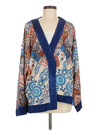 Pre-owned Tolani Kimono In Blue