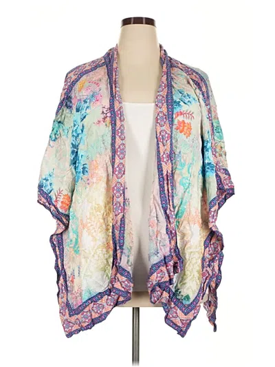 Pre-owned Tolani Kimono In Blue