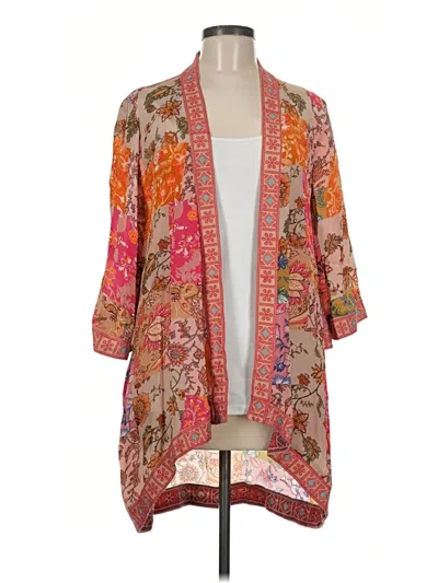 Pre-owned Tolani Kimono In Orange