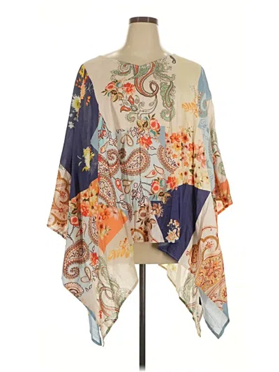 Tolani Long Sleeve Blouse In Blue