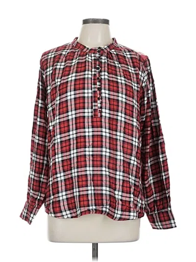 Tolani Long Sleeve Blouse In Red