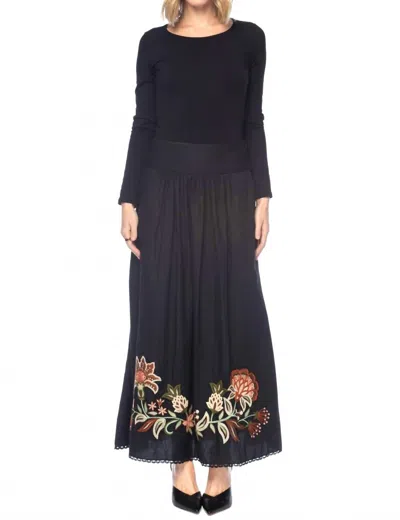 Tolani Madonna Embroidered Skirt In Blue