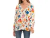 Tolani Milana Blouse In Cream Floral In Multi