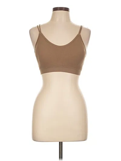 Pre-owned Tolani Sports Bra In Brown