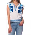 Tolani Tari Azure Top In Multi In White