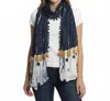 Tolani Women's Bandhani Scarf In Navy In Blue