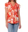 Tolani Women's Erika Top In Saffron In Red