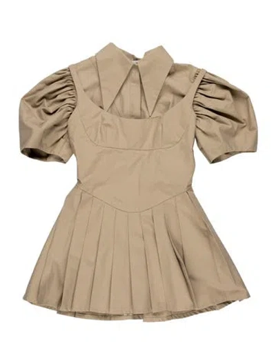 Pre-owned Tolu Coker Mini Dress In Neutrals