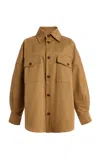 Tolu Coker Tailored Orile Shirt In Brown