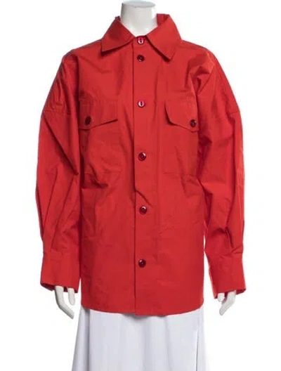 Pre-owned Tolu Coker Utility Jacket In Red