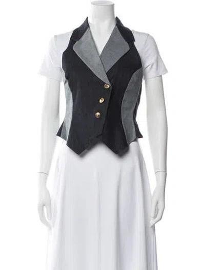 Pre-owned Tolu Coker Vest In Blue