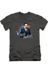 Tom And Jerry Movie Anger Management Short Sleeve Adult V Neck Premium Cotton Tee / T-shirt In Green