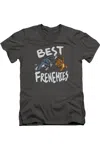 Tom And Jerry Movie Best Frenemies Short Sleeve Adult V Neck Premium Cotton Tee / T-shirt In Black