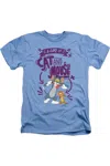 Tom And Jerry Movie Cat And Mouse Adult Heather Tee / T-shirt In Blue