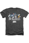 Tom And Jerry Movie In Pursuit Adult Heather Tee / T-shirt In Grey