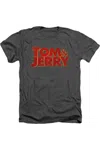 Tom And Jerry Movie Movie Logo Adult Heather Tee / T-shirt In Grey