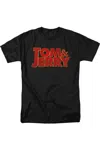 Tom And Jerry Movie Movie Logo Short Sleeve Adult Tee / T-shirt In Black