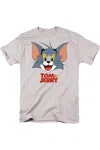 Tom And Jerry Movie Tom Head Short Sleeve Adult Tee / T-shirt In White