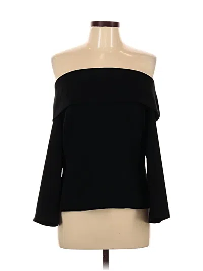 Pre-owned Tom And Linda Platt 3/4 Sleeve Blouse In Black