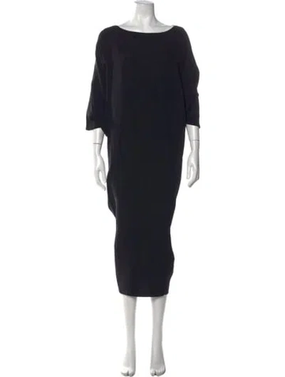 Pre-owned Tom And Linda Platt Bateau Neckline Knee-length Dress In Black