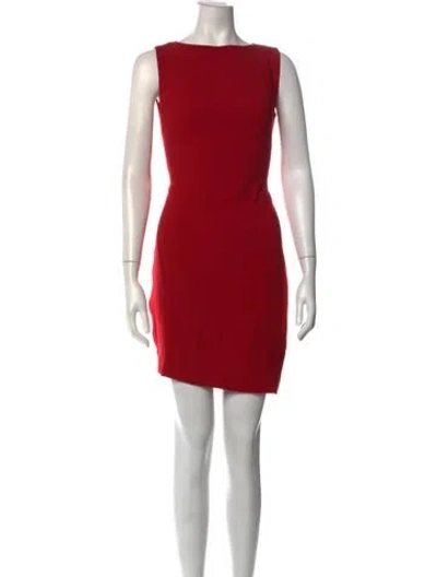 Pre-owned Tom And Linda Platt Bateau Neckline Mini Dress In Black