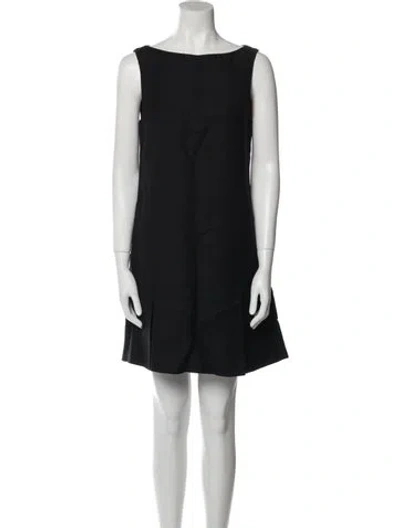 Pre-owned Tom And Linda Platt Bateau Neckline Mini Dress In Green