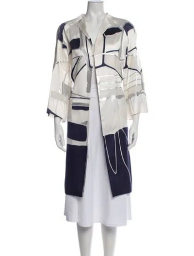 Pre-owned Tom And Linda Platt Colorblock Pattern Trench Coat In Multi