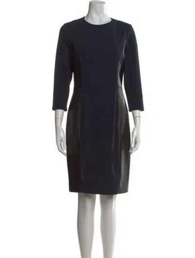 Pre-owned Tom And Linda Platt Crew Neck Knee-length Dress In Black