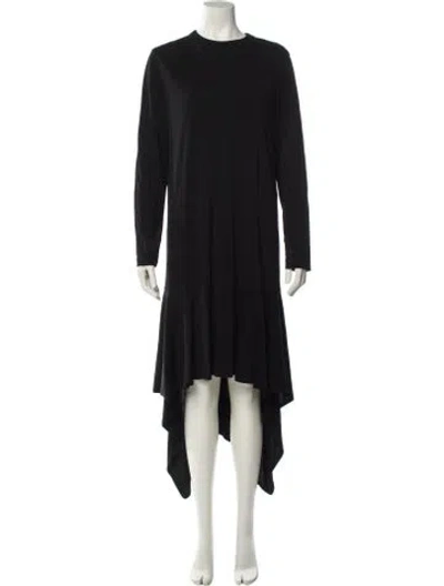 Pre-owned Tom And Linda Platt Crew Neck Knee-length Dress In Blue