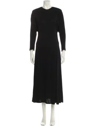 Pre-owned Tom And Linda Platt Crew Neck Long Dress In Blue