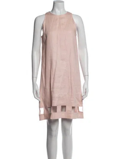 Pre-owned Tom And Linda Platt Crew Neck Mini Dress In Pink