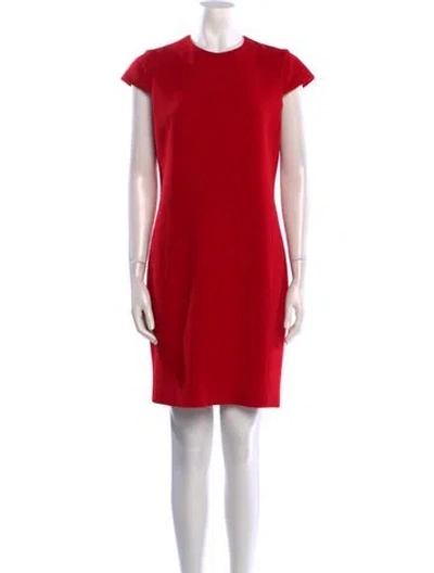 Pre-owned Tom And Linda Platt Crew Neck Mini Dress In Red