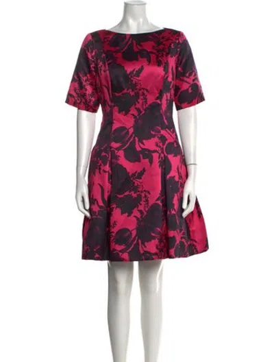 Pre-owned Tom And Linda Platt Floral Print Mini Dress In Pink
