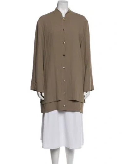 Pre-owned Tom And Linda Platt Linen Coat In Neutral