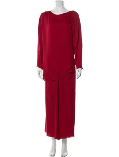 Pre-owned Tom And Linda Platt Pant Set In Red