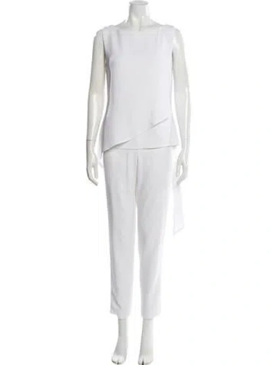 Pre-owned Tom And Linda Platt Pant Set In White