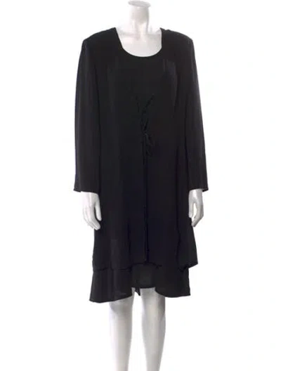 Pre-owned Tom And Linda Platt Scoop Neck Midi Length Dress In Multi