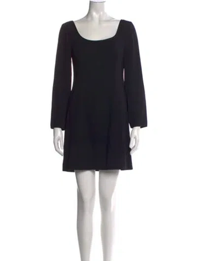Pre-owned Tom And Linda Platt Square Neckline Mini Dress In Blue
