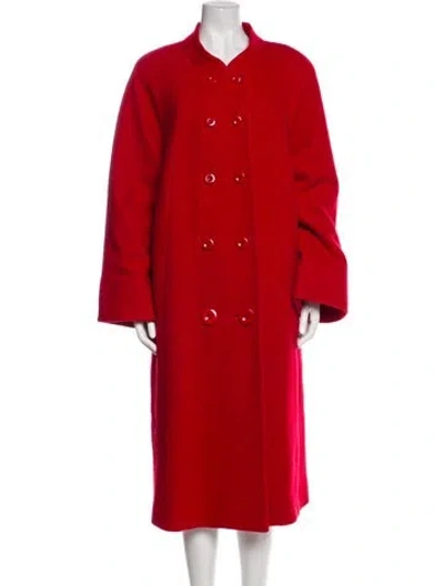 Pre-owned Tom And Linda Platt Trench Coat In Red
