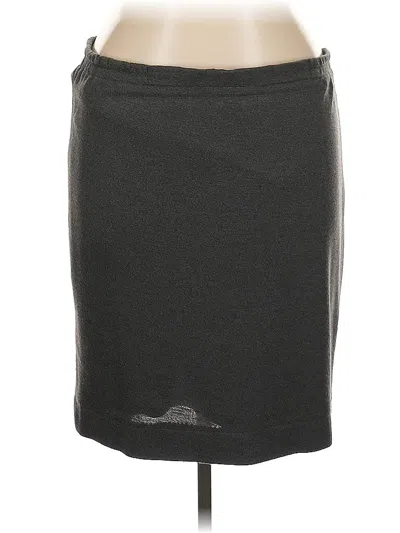 Pre-owned Tom And Linda Platt Wool Skirt In Gray