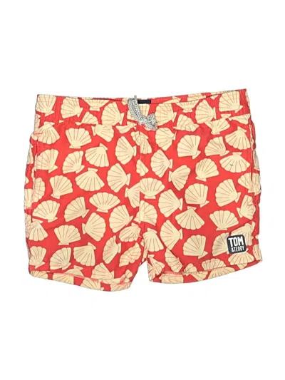 Pre-owned Tom & Teddy Kids' Board Shorts In Red