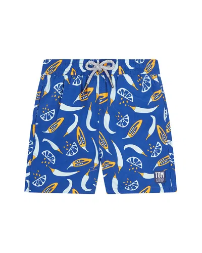 Tom & Teddy Kids' Chillis Swim Trunk In Blue