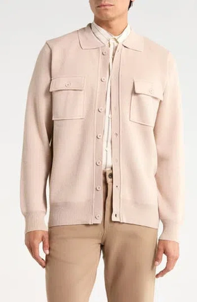 Tom Baine Button Down Cardigan In Pink