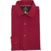 Tom Baine Comfort 4-way Stretch Winkle Free Performance Dress Shirt In Burgundy