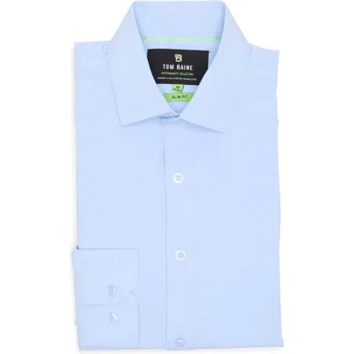 Tom Baine Comfort 4-way Stretch Winkle Free Performance Dress Shirt In Sky Blue