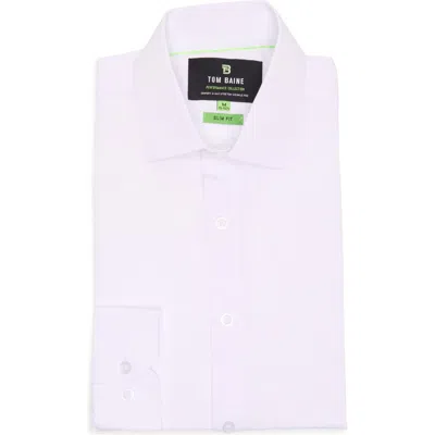 Tom Baine Comfort 4-way Stretch Winkle Free Performance Dress Shirt In White